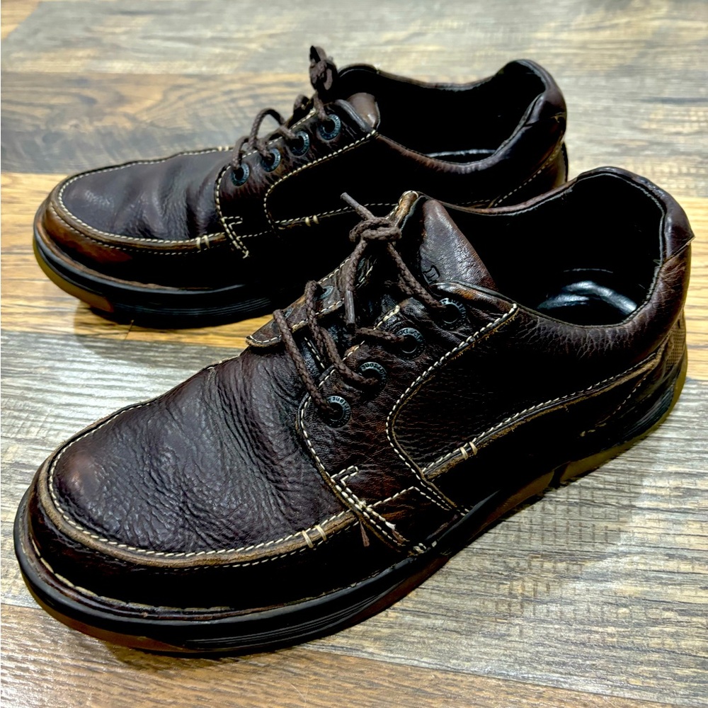 *Doc Martens casual brown Oxford derby leather lace-up shoes 12